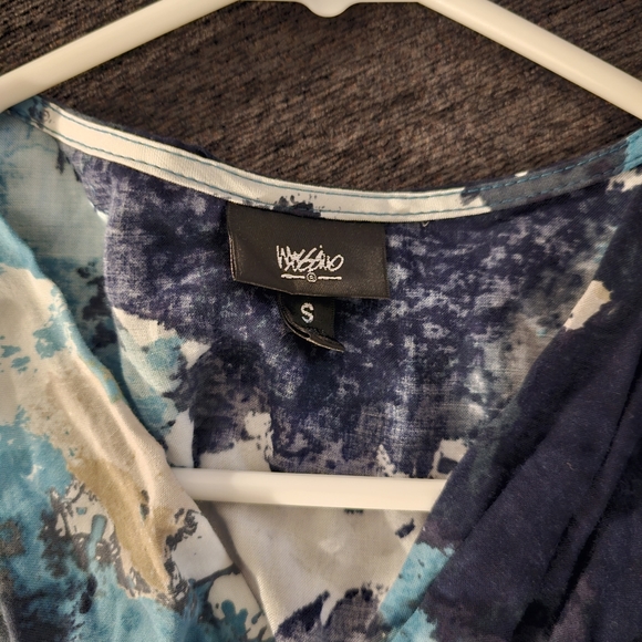 Massimo Supply Co. Blue Tone Water Color Sleeveless Dresses - Small - Picture 3 of 4